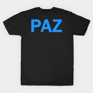 ZAP mirror / PAZ / peace in portuguese front and back double side print T-Shirt